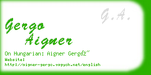 gergo aigner business card